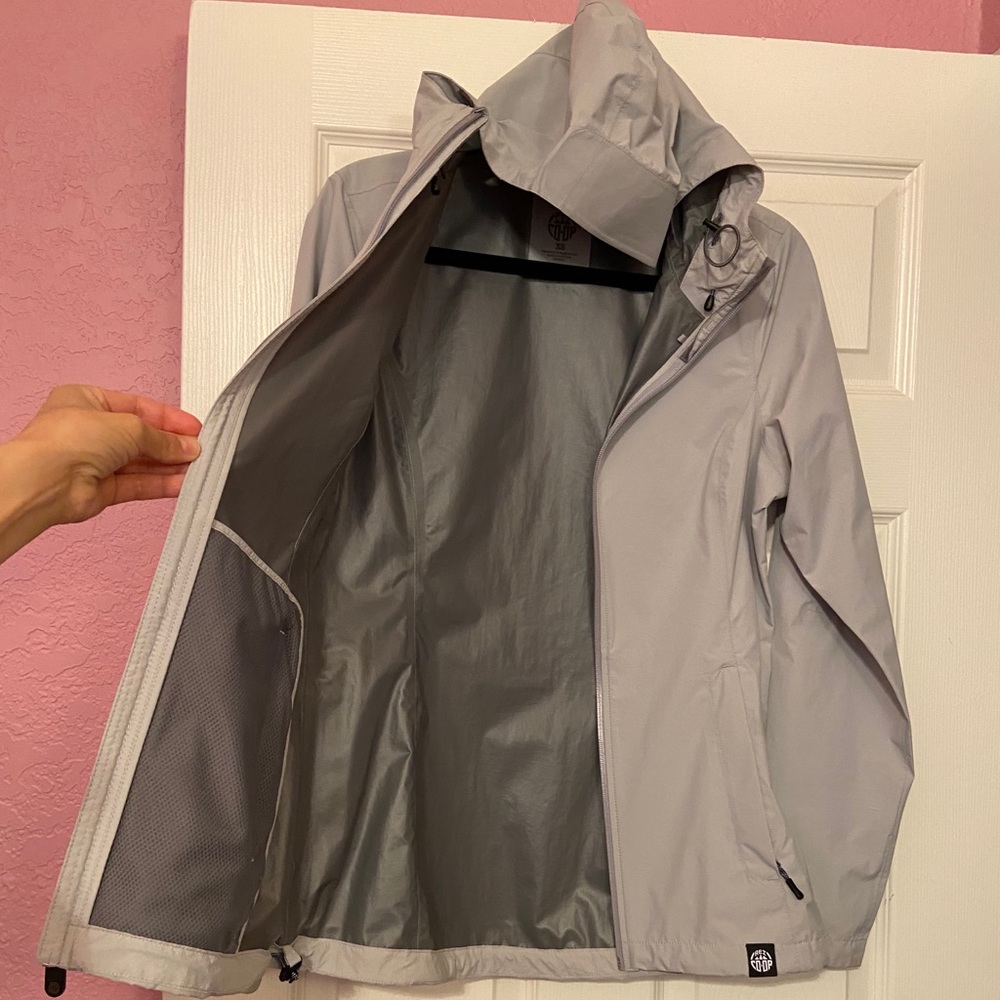 Rei Soft-Shell Rain Jacket, Xs, Light Grey - image 2
